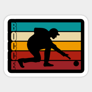 Retro Bocce Player Sticker